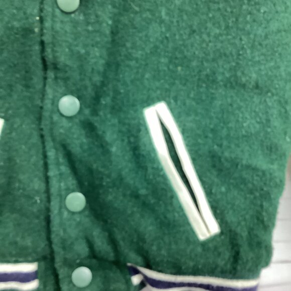 Vintage Y2K Sesame Street Cookie Monster Varsity Jacket Snap Front 5T - Picture 3 of 14